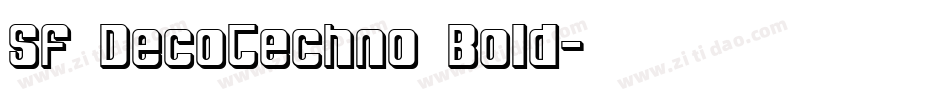 SF DecoTechno Bold字体转换